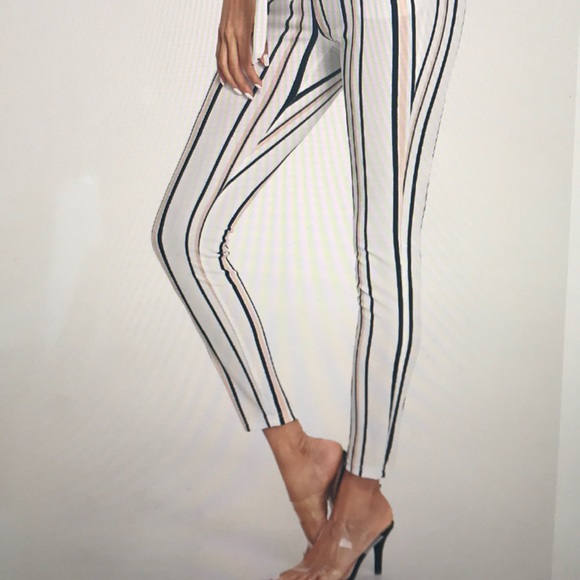 summer striped skinny pants - Picture 3 of 5